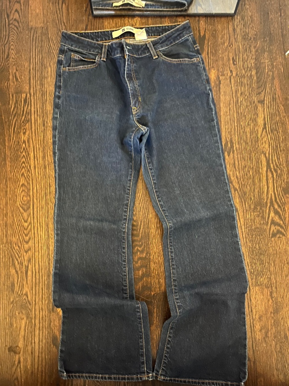 GAP Mid Low Rise Flare Stretch Jeans Dark Wash Denim Size 12 Regular